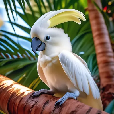 Попугай какаду милый смешной с …» — создано в Шедевруме