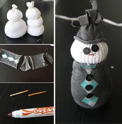Поделка снеговик (70 фото): легкие мастер-классы по созданию новогодней  поделки в школу и садик из бумаги, носка, ватных дисков и пластилина