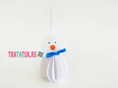 Снеговик своими руками на Новый год 2018: для детского сада, в школу - из  бумаги, из ниток, из ватных дисков, из носков (8 видео)