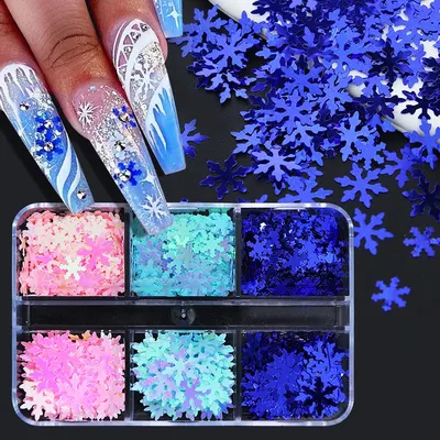 45 идей маникюра со снежинками 2021 NEW | Nailspiration.net