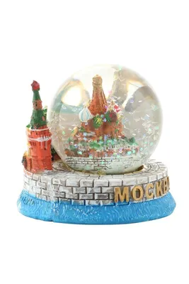 Новогодний снежный шар с функцией движения и музыкой Железная дорога
