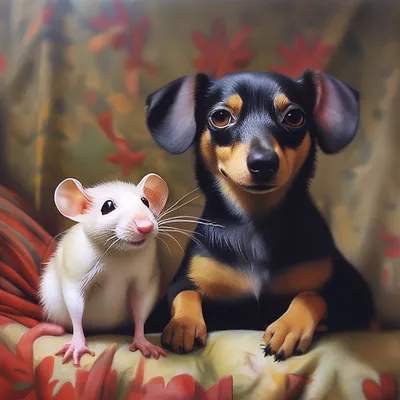 Собака и крыса» — создано в Шедевруме