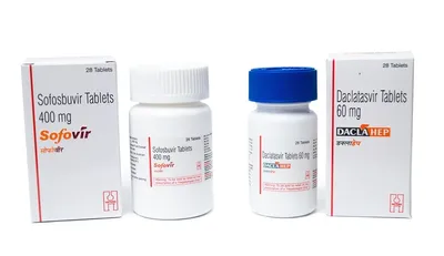 Ледипасвир 90мг + софосбувир 400мг (LEDIFOS) - Препараты для лечения  Гепатитов, Онкологии (рака) и ВИЧ