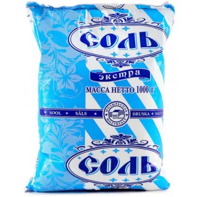Соль пищевая мелкая в пакете Экстра, 1кг - купить с доставкой в  Ростове-на-Дону - STORUM