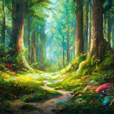 Огромный солнечный лес» — создано в Шедевруме