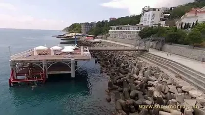 Пляж отеля Сон у моря Алупка. Что имеется, удобства, температура.