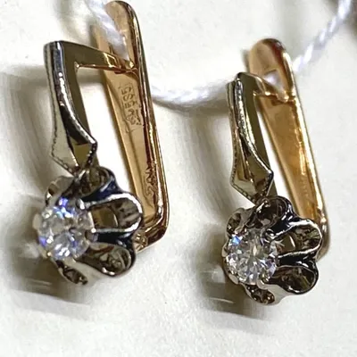 Золотые серьги с бриллиантами - Ашхабад | TMCARS
