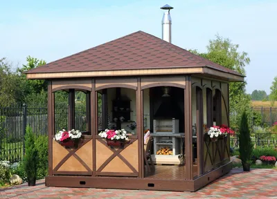 ✓ Современная недорогая беседка 3,0х3,0м Modern Gazebo 05 от производителя  Thermowood Production - купить по низким ценам в Житомире с доставкой и  сборкой по Украине.