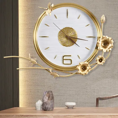 Художественные Стильные Золотые настенные часы, современные настенные часы  в скандинавском стиле для гостиной, Роскошные Настенные часы для спальни,  минималистичный Декор WK50WC | AliExpress