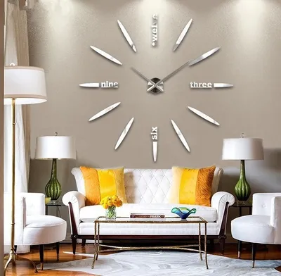 💙Современные настенные часы маленькие DIY 3D серебро: продажа, цена в  Одессе. Часы для дома от \"Подарки 𝓈𝒹𝓊𝓈𝒽𝑜𝒾 для Вас!!!\" - 1360995455