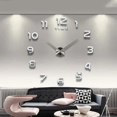 Купить Современные очень большие металлические аналоговые внутренние настенные  часы для гостиной, кафе, декор | Joom