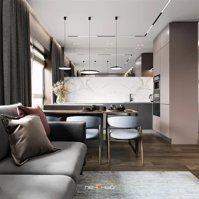 Дизайн кухни-гостиной в частном доме: 40 лучших фото, стили, цвета, идеи  интерьеров в 2024 году
