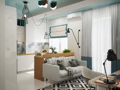 Современный дизайн маленькой квартиры» — создано в Шедевруме