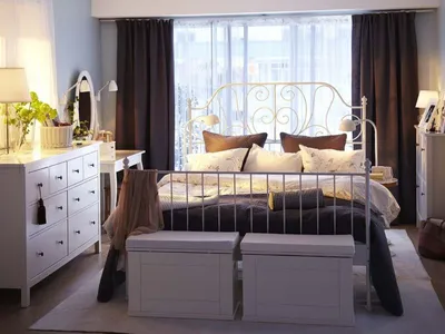 Комплект мебели для спальни - IKEA MALM/LINDBÅDEN/LINDBADEN, 140х200 см,  черный, МАЛЬМ/ЛИНДБАДЕН ИКЕА за 121101 рублей в по России и в г. Ярославль  арт. 29495152 без предоплат — интернет-магазин ВАМДОДОМА