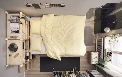 Интерьер спальни в современном стиле проекта «Декорирование спальни \"IKEA  episodes\"» от дизайнера интерьера Анастасии Кравцовой, фото 6 из 7