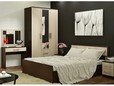 Спальня Фиеста венге/лоредо купить в Якутске онлайн в интернет-магазине  \"Саха-Мебель\".
