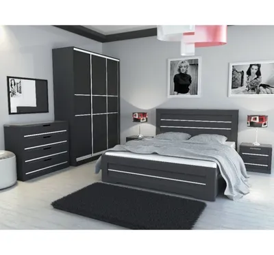 Спальня Коен Венге/Штрокс 1 - купить в интернет-магазине БРВ-мебель