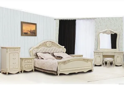Спальня Даниэлла с 5-дверным шкафом цвет: крем. Акция, цена 161215!. Матрас  в подарок!