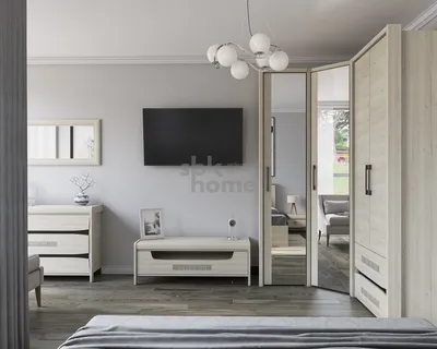 Белый спальный гарнитур: Шкаф угловой, кровать (id 101724977), купить в  Казахстане, цена на Satu.kz