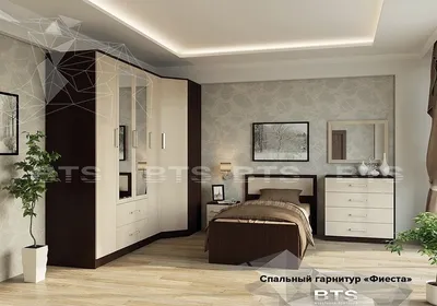 Спальные гарнитуры с угловым шкафом - купить недорого от производителя в  Москве