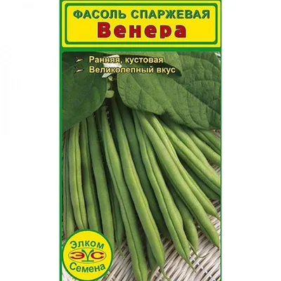 Фасоль спаржевая Венера (5 гр.) (Элком Семена) — купить по цене 29руб. 👉  артикул — 1,0276 Интернет магазин DachaRU 🏡 Москва 📞8 (800) 500-83-66