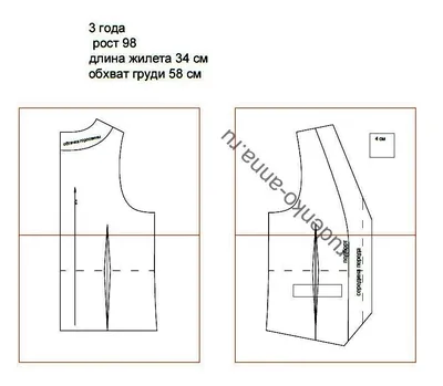 Выкройка жилетки - 92 фото