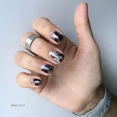 Дизайн ногтей 2020 черно белый маникюр стальной | Ногти, Маникюр, Дизайн  ногтей