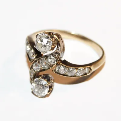Старинное золотое кольцо с бриллиантами и алмазами. Сделано в России, до  1917 года. Золото 56 пробы. Вес кольца: 3,7 гр. … | Engagement rings,  Rings, Wedding rings