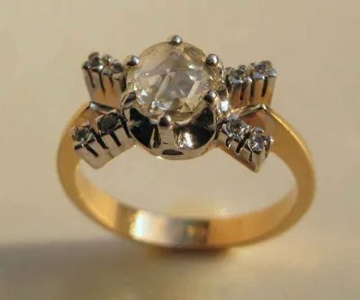 Старинное кольцо в виде маргаритки с розовыми бриллиантами огранки короне  (около 3 карат), раннее - Antichità Galliera