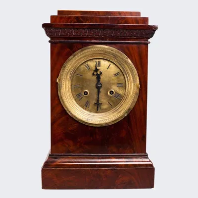 Настольные часы из красного дерева в стиле классицизм 19 века купить в  Москве ✓ Антикварный салон «Сказка»