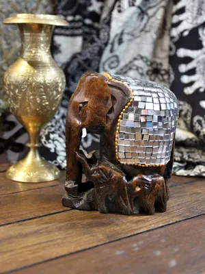 Купить сувениры | Статуэтка \"Слон и слонёнок\" с доставкой, оптом, в  интернет магазине Мир сувениров, Статуэтки