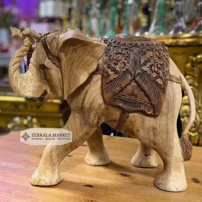 Мраморный слон ручная работа Индия — купить с доставкой по СПБ, МСК и России