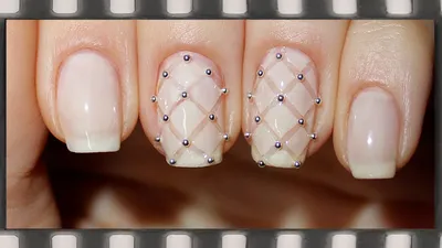 Стеганый маникюр. Нежный дизайн ногтей обычным лаком | Quilted Nail Art -  YouTube