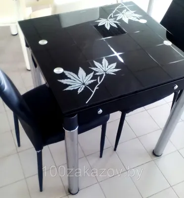 Стол кухонный Сингапур Чёрный муар/Стекло белый мрамор - купить по лучшим  ценам, заказать онлайн в каталоге интернет магазина качественной мебели  Мебель Шара