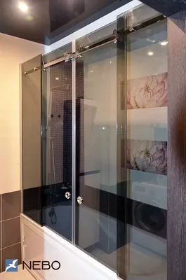 Стеклянная шторка в ванную на заказ в Москве - Компания СтеклоДело