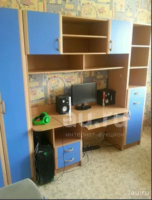 Детская стенка со столом и шкафом Пятёрочка