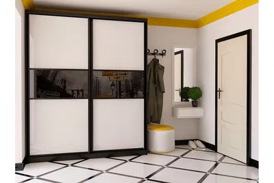 ᐉ Модульная стенка в прихожую Сан Марино с зеркалом и шкафом 160 см Серый