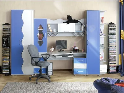 Детская стенка Маркиза 1 - Детские стенки с кроватью Интернет-магазин с  доставкой по Москве