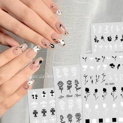 Besufy Nail Art Sticker 3D Beauty Butterfly Nail Art Stickers Manicure  Decal DIY Fingernail Decoration - Walmart.com