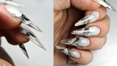 дизайн ногтей на стилеты, зебра | Ногти, Дизайн ногтей, Стилеты