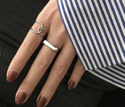 2022 стильные кольца в стиле панк в стиле хип-поп, Многослойные  Регулируемые кольца, четыре искусственных сплава, женские вращающиеся кольца  для женщин, подарок Вечерние | AliExpress