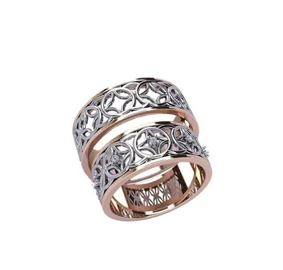 Стильные неровные обручальные кольца - купить в интернет-магазине Whitelake