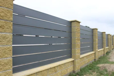 Стильный забор из профнастила. | Modern fence, Corrugated metal fence,  Fence design