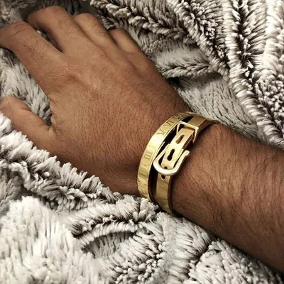 Купить Женские браслеты-манжеты из нержавеющей стали, настоящее золото,  клетчатая текстура, регулируемый золотой браслет со змеей | Joom