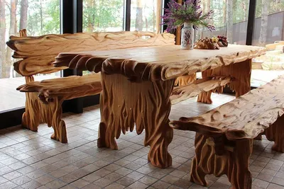Купить Комплект складной мебели на 6 человек (Стол 100 см, скамейки, стулья)  деревянный, КСС-01 из массива дерева в интернет-магазине Wooden-World