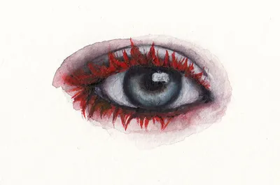 Красные глаза в темноте арт - 60 фото