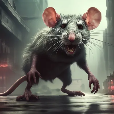 Огромная страшная крыса мутант» — создано в Шедевруме