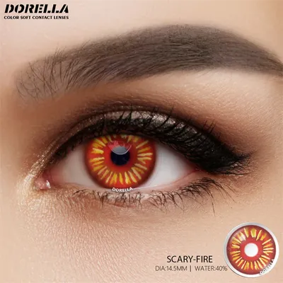 DORELLA 1 пара контактных линз для Хэллоуина цветные контактные линзы  страшные цветные линзы ed для глаз Аниме Косплей Контактные линзы Красота  Макияж | AliExpress