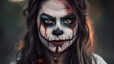 Образ девушки на Хеллоуин в полный…» — создано в Шедевруме