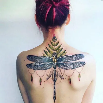 Angel Tattoo Долговременные тату стрекоза, проявляющаяся